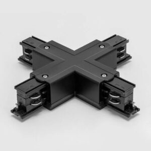 Element conexiune in cruce si alimentare 4 sine 3 circuite TRACK N 3c negru Arelux TKN1011 BK