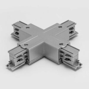 Element conexiune in cruce si alimentare 4 sine 3 circuite TRACK N 3c argintiu Arelux TKN1011 S