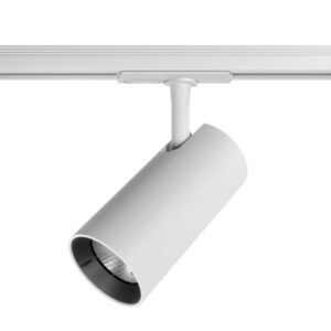 Proiector LED orientabil, Alb mat, 7W, 3000K, cu adaptor pentru șină cu un circuit, Arelux, TL01WW MWH