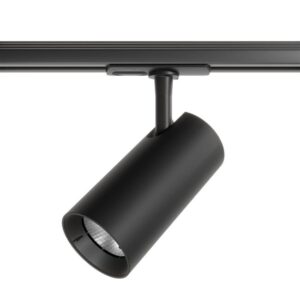 Proiector LED orientabil, Negru mat, 7W, 3000K, cu adaptor pentru șină cu un circuit, Arelux, TL01WW MBK
