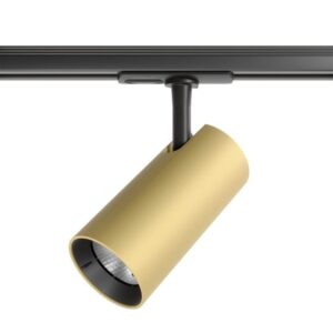 Proiector LED orientabil, Auriu mat, 7W, 4000K, cu adaptor pentru șină cu un circuit, Arelux, TL01NW MGD