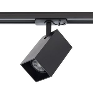 Proiector Arelux XCARD CD03 SBK, cu adaptor pentru șină cu un circuit, 1 x GU10, IP20, Negru
