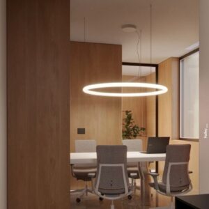 Suspensie Redo Halley, alb, LED CCT, 60W, 5868 lumeni, 2700K/3000K/4000K, D.123 cm, 01-4458