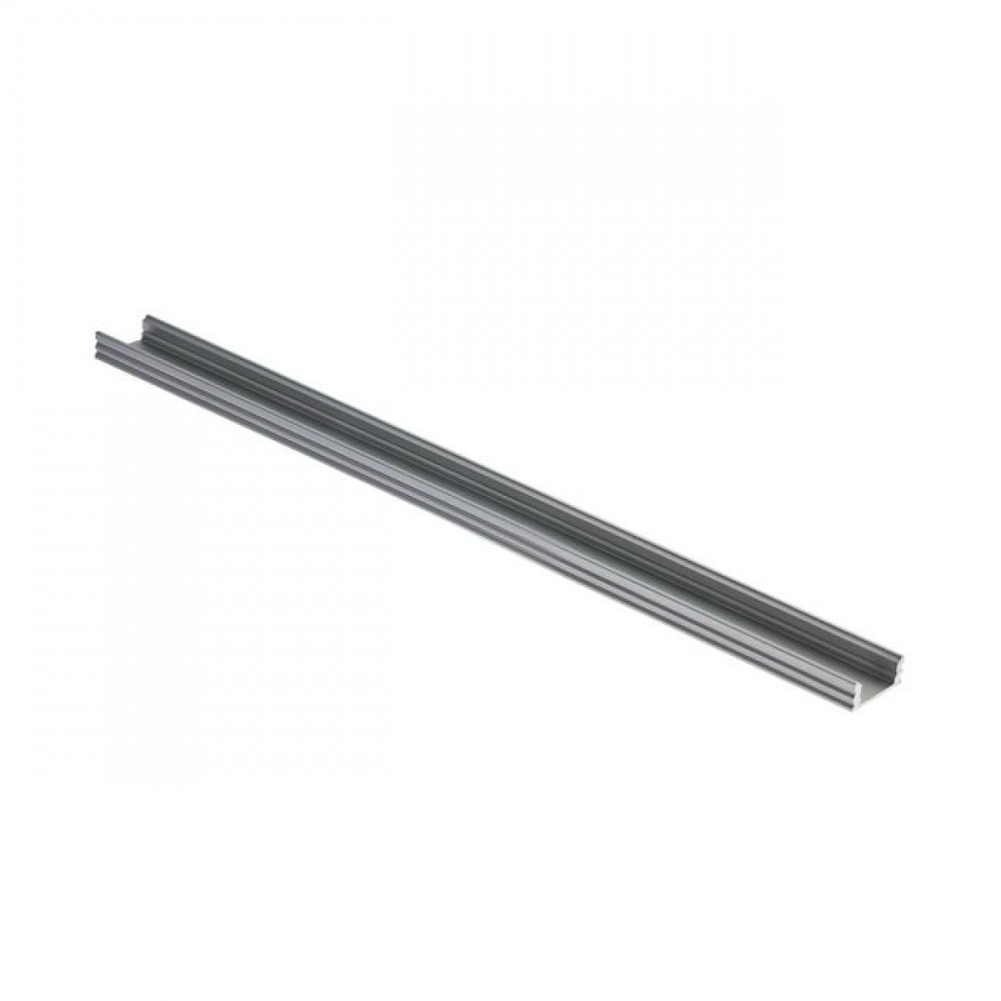 Profil banda LED Arelux, aparent, cu capete si cleme de fixare, 3m, negru mat, PRF004/300 SET BK