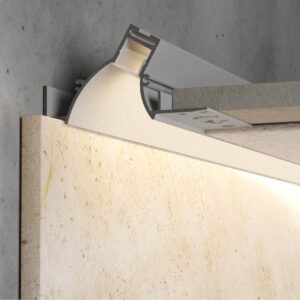 Profil pentru benzi LED, aluminiu anodizat, incastrat, L. 3m, Arelux, PRF172/300SET