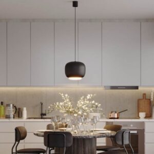 Suspensie Redo Dubbo, negru mat, LED CCT, 21W, 2372 lumeni, 2700K/3000K/4000K, D.30 cm, 01-4797