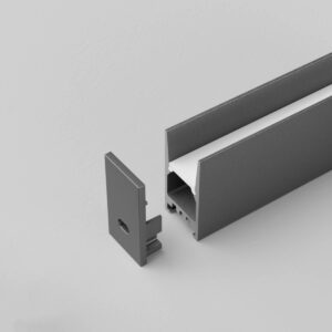 Element de capăt cu gaură pentru profilul PRF011, negru, Arelux, PRF011TP01 SBK