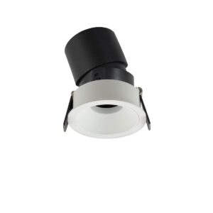 Spot orientabil încastrat rotund XPIT protejat la praf și umiditate (IP54) 12W 4000K, Alb mat/ interior negru , Arelux, PTD03NW SWH/SWH