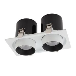 Spot LED incastrat retractibil XSLIDE 2x25W 3000K CRI.90 IP20 38° SWH Arelux SI04WW SWH