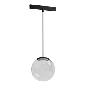 Suspensie decorativă cu formă sferică pentru profilele liniare Xnet Arelux LED 5,3W 3000K 549 lm, Negru, Transparent, XNRS15WW SU