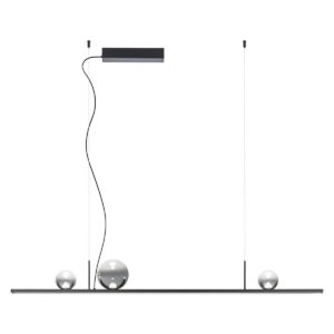 Suspensie Redo Dune LED 40W 2700K, Negru/ sticla fumurie, 01-4296