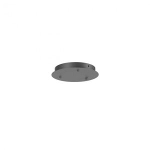 Suport rotund din metal pentru lustre cu 3 brate, negru mat, D.255, Redo, Accessory, CSL3RD255BK