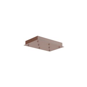 Bază dreptunghiulară din metal pentru lustre 8 brațe, maro mat, Redo, Accessory, CSL8SQ400CF