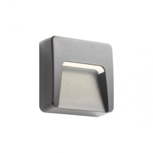 Aplica exterior tip steplight Holos, gri, LED, 1.5W, 55 lumeni, alb cald 3000K, IP65, 90681