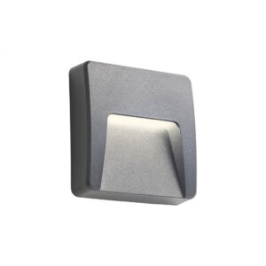 Aplica exterior tip steplight Holos, gri, LED, 3W, 98 lumeni, alb cald 3000K, IP65, 90682