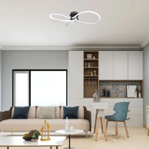 Fiora plafoniera 49w ,4800lm lumina calda/rece/neutra culoare alb+negrukl151098