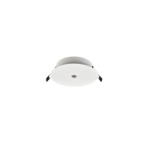 Bază rotundă cu montaj încastrat, din metal vopsit alb mat, Redo, Orbit, CR1 MWH
