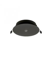 Bază rotundă cu montaj încastrat, din metal vopsit negru mat, Redo, Orbit, CR1 MBK