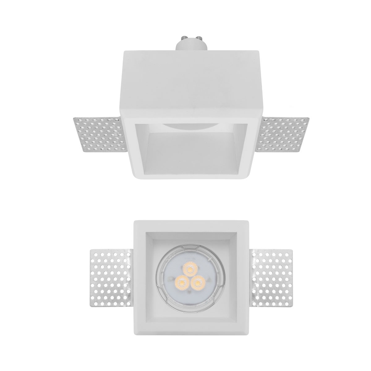 Spot încastrat din gips Xgess mini, Arelux, GU10 1x50W, Alb, GSS11SQ