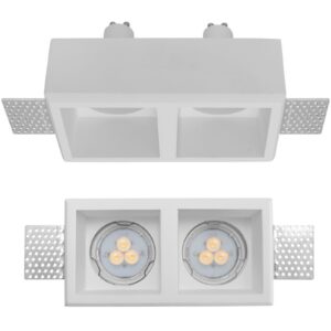 Spot încastrat din gips Xgess mini, Arelux, GU10 1x50W, Alb, GSS12SQ