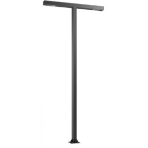 Stalp exterior XTorre, gri inchis, LED, 80W, 12040 lumeni, 3000K, IP65, H.4m, TOR02WW DG