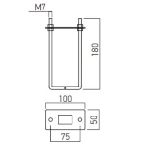 Sistem fixare stâlpi de iluminat H=1m XTORRE TOR034GA Arelux